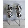 Image 1 : 2 VINTAGE CHROME SILVER BALL LIQUOR