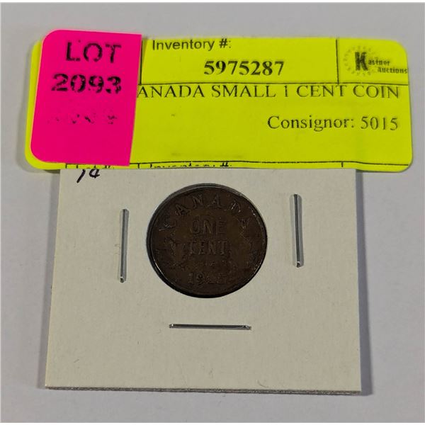 1925 CANADA SMALL 1 CENT COIN