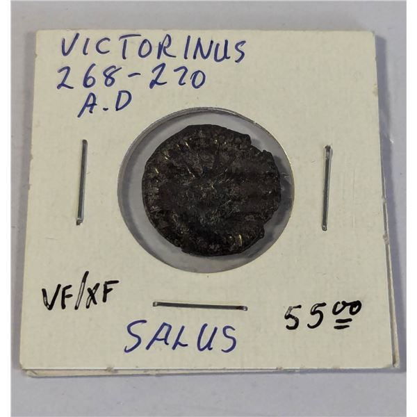 268-270 AD ANCIENT ROMAN VICTORINUS SALUS COIN