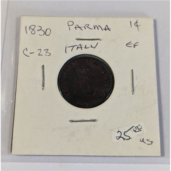 1830 PHARMA ITALY 1 CENT COIN