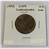 Image 1 : 1993 CZECHOSLOVAKIA 10K COIN, UNCIRCULATED