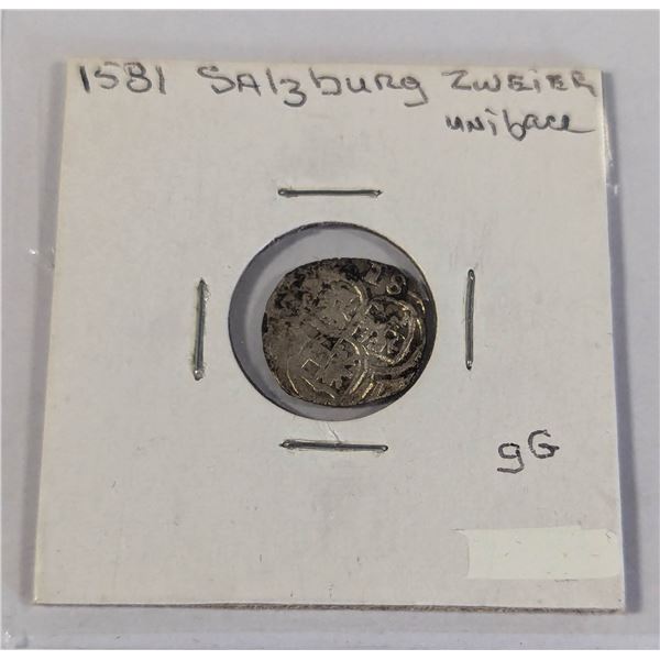 1581 SILVER GERMAN SALZBURG COIN