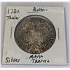 Image 1 : 1780 SILVER AUSTRIA MARIA THERESA THALER COIN