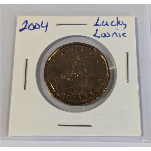 2004 CANADA LUCKY LOONIE COIN, UNCIRCULATED