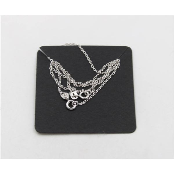 #121- STERLING SILVER NECKLACE  2 PCS /18"