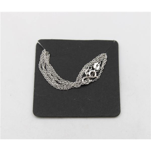 #128- STERLING SILVER NECKLACE  2 PCS /18"