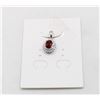Image 1 : #91-UNHEATED  RED GARNET  & CZ GEMSTONE PENDANT