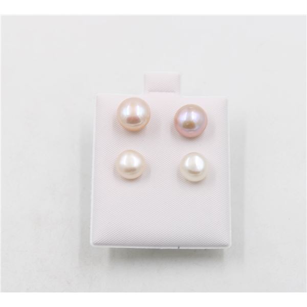 #147-NATURAL AKOYA PEARL EARRINGS