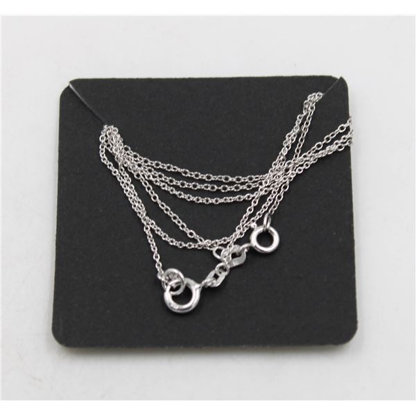 #120- STERLING SILVER NECKLACE  2 PCS /18"
