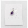 Image 1 : #74--UNHEATED  AMETHYST & CZ GEMSTONE PENDANT