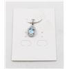 Image 1 : #07-SKY BLUE TOPAZ & CZ GEMSTONE PENDANT