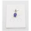 Image 1 : #136-UNTREATED TANZANITE & CZ PENDANT