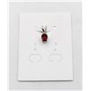 Image 1 : #96-UNHEATED  RED GARNET  & CZ GEMSTONE PENDANT