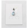 Image 1 : #17-SKY BLUE TOPAZ & CZ GEMSTONE PENDANT
