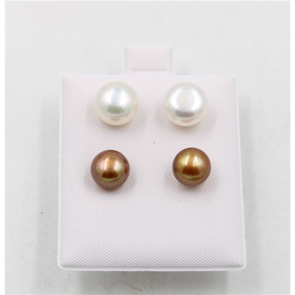 #141-NATURAL AKOYA PEARL EARRINGS