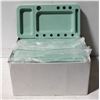 Image 1 : 10 PACK GREEN PLASTIC ALL IN ONE ROLLING TRAYS -