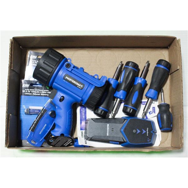 MASTERCRAFT ASSORTED TOOLS- BOX LOT