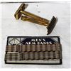 Image 1 : TWO VINTAGE BRASS GILLETTE RAZORS AND