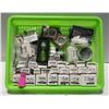 Image 1 : GREEN TRAY OF MIXED SMOKER ACCESSORIES - NEW
