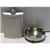 Image 1 : NEW PEWTER FLASK WITH ASH TRAY