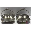 Image 1 : SET OF 2 PEWTER BASKET BOWLS - SERVING WARE - NEW