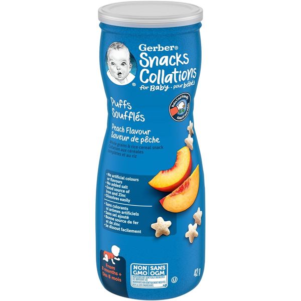 3 NEW 42G BOTTLES OF GERBER SNACKS COLLATIONS FOR