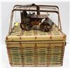 PICNIC BASKET SOLD WITH METAL CAR FIGURE