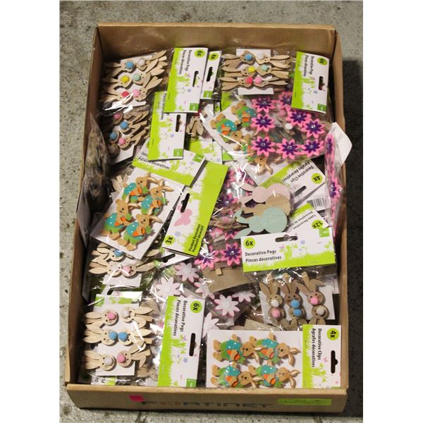 FLAT OF 47X NEW EASTER CRAFT DECORATIONS