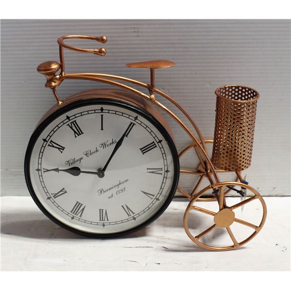 PEN HOLDER VINTAGE CLOCK - BICYCLE