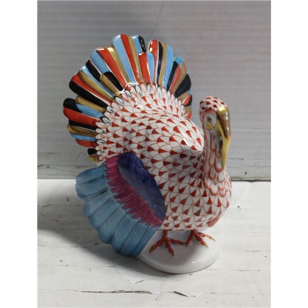 HEREND HUNGARY PORCELAIN TURKEY