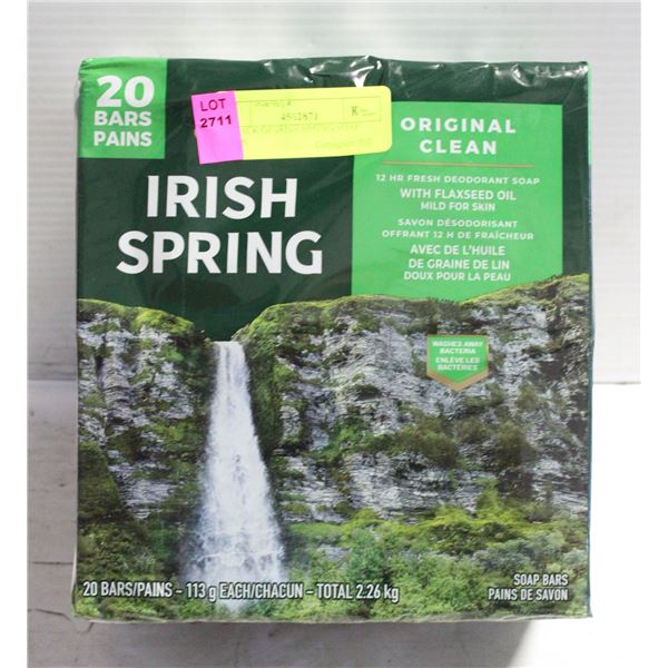 20-PACK OF IRISH SPRING SOAP BARS