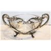 Image 1 : NEW LARGE GLASS BOWL WITH PEWTER ACCENTS