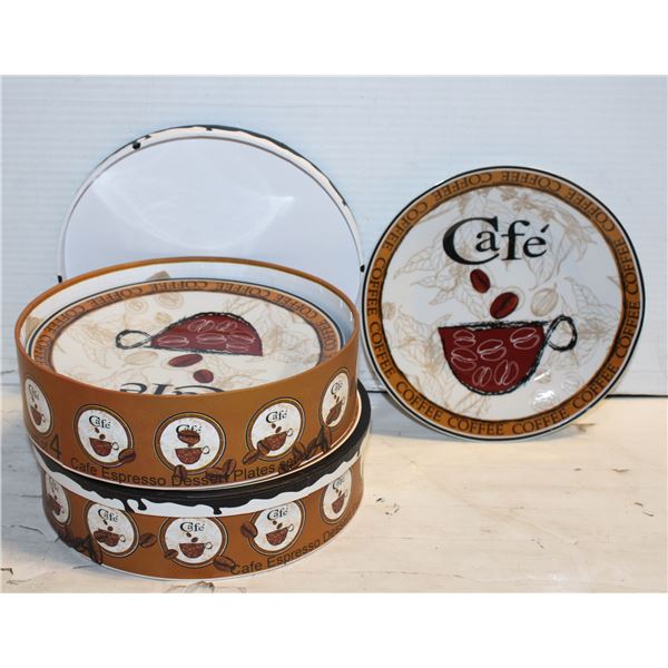 8 - CAF ESPRESSO DESSERT PLATES