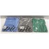 Image 1 : 3 NEW UNISEX T-SHIRTS - BLUE, GREEN & GREY -