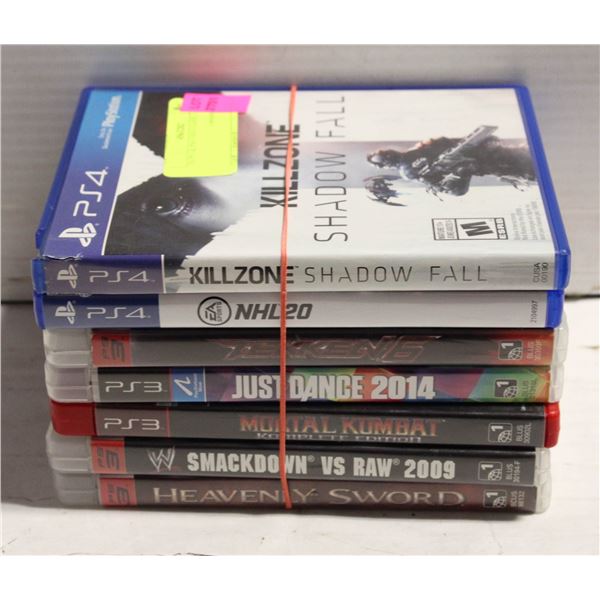 7X PS3 & PS4 VIDEO GAME LOT