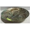 Image 1 : METALLIC PEACOCK DECORATIVE PLATE 16" DIAMETER