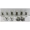 Image 1 : SET OF PEWTER GLASS SHOT GLASSES