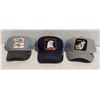 Image 1 : FLAT W/3 NEW BASEBALL CAPS WITH WOLF, EAGLE, BASS