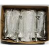 Image 1 : NEW 8 CHAMPAIGN FLUTES WITH PEWTER GRAPE ACCENTS &