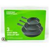 Image 1 : 3 PIECE CAST IRON SKILLET SET - NEW IN BOX