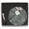 Image 1 : SEAGULL PEWTER GRANITE CHEESE PLATE WITH SERVING