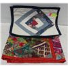 Image 1 : 4 PATCHWORK QUILT PLACEMATS & TABLE CENTRE