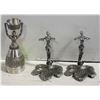 Image 1 : 3 LADY PEWTER FIGURES - BALLERINA RING HOLDERS