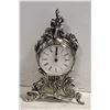 Image 1 : NEW ORNATE PEWTER FIREPLACE MANTLE CLOCK - 10" x