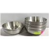 Image 1 : SET OF 5 ROUND SERVING PEWTER BOWLS - NEW