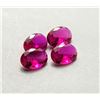 Image 1 : 19)  LOT OF 4 NATURAL OVAL RUBIES, 2 CT IN TOTAL,