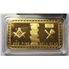 Image 1 : 25) ENCAPSULATED MASONIC FREEMASON GOLD PLATED