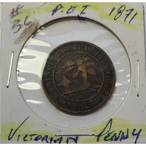 27)  VICTORIAN 1871 PEI LARGE PENNY.