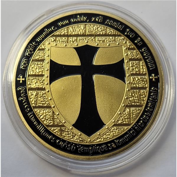 24)  ENCAPSULATED GOLD TONE WITH BLACK ENAMEL