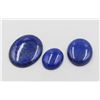 Image 1 : 3 NATURAL LAPIS LAZULI CABACHON GEMSTONES